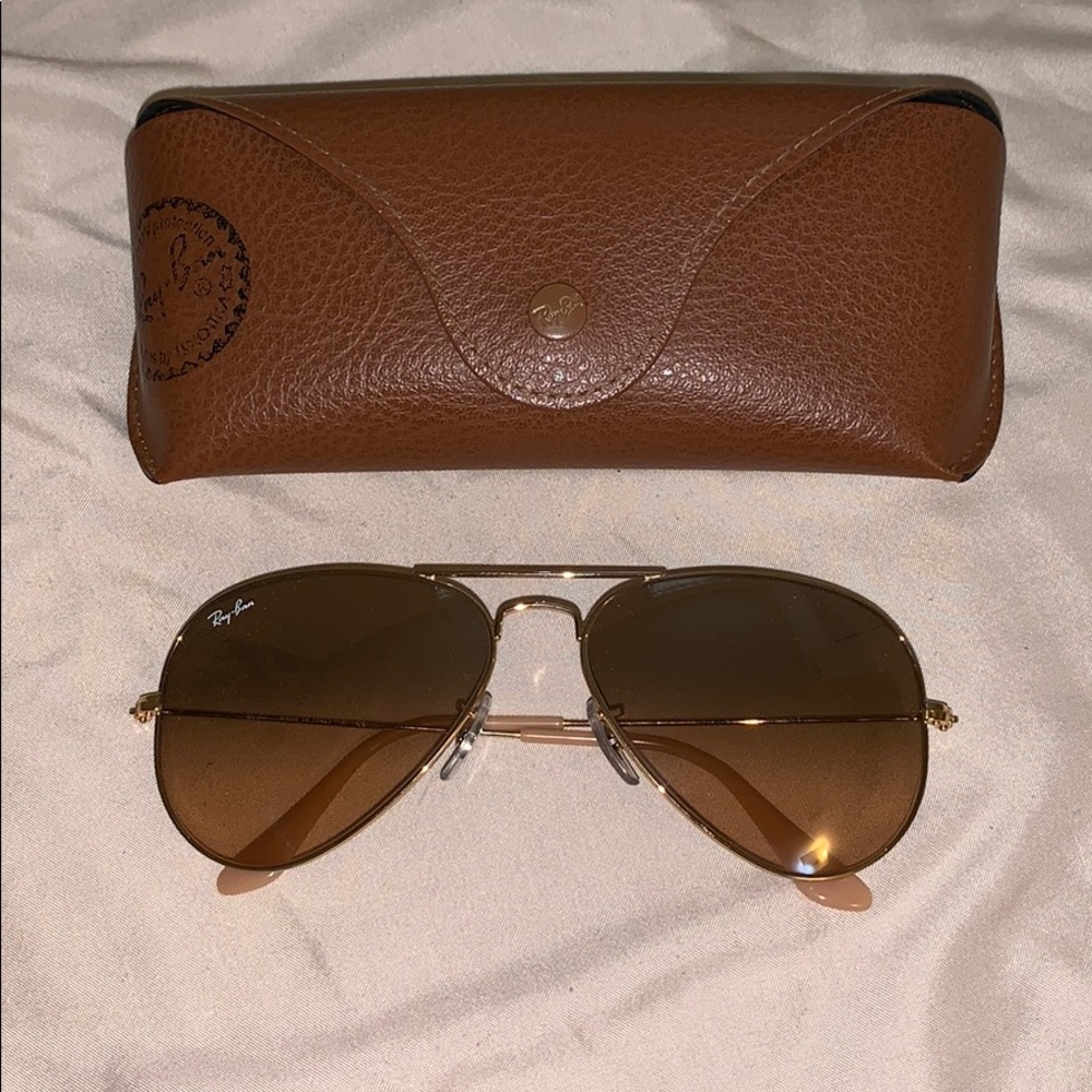 Custom Ray-Ban Aviator RB3025 Rose Gold gradient